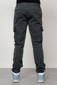 Купить Джинсы карго мужские с накладными карманами темно-серого цвета 2404TC, фото 5