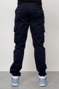 Купить Джинсы карго мужские с накладными карманами темно-синего цвета 2404TS, фото 6