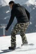 Купить Полукомбинезон утепленный мужской зимний горнолыжный коричневого цвета 2405K, фото 4