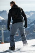 Купить Полукомбинезон утепленный мужской зимний горнолыжный темно-серого цвета 2405TC, фото 4