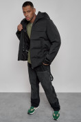 Купить Куртка мужская зимняя горнолыжная черного цвета 2407Ch