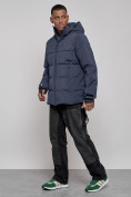 Купить Куртка мужская зимняя горнолыжная темно-синего цвета 2407TS, фото 12