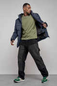 Купить Куртка мужская зимняя горнолыжная темно-синего цвета 2407TS, фото 16
