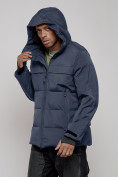 Купить Куртка мужская зимняя горнолыжная темно-синего цвета 2407TS, фото 3