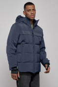 Купить Куртка мужская зимняя горнолыжная темно-синего цвета 2407TS, фото 6