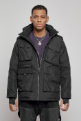 Купить Куртка - жилетка трансформер 2 в 1 мужская зимняя черного цвета 2409Ch