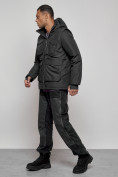 Купить Куртка - жилетка трансформер 2 в 1 мужская зимняя черного цвета 2409Ch, фото 16