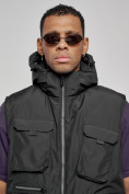 Купить Куртка - жилетка трансформер 2 в 1 мужская зимняя черного цвета 2409Ch, фото 21