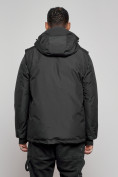 Купить Куртка - жилетка трансформер 2 в 1 мужская зимняя черного цвета 2409Ch, фото 24