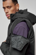 Купить Куртка - жилетка трансформер 2 в 1 мужская зимняя черного цвета 2409Ch, фото 6