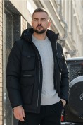 Купить Куртка - жилетка трансформер 2 в 1 мужская зимняя черного цвета 2409Ch, фото 2