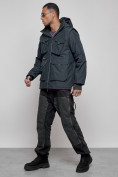 Купить Куртка - жилетка трансформер 2 в 1 мужская зимняя темно-синего цвета 2409TS, фото 2