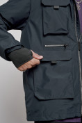 Купить Куртка - жилетка трансформер 2 в 1 мужская зимняя темно-синего цвета 2409TS, фото 20