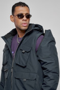 Купить Куртка - жилетка трансформер 2 в 1 мужская зимняя темно-синего цвета 2409TS, фото 22