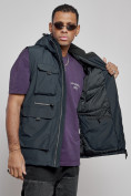 Купить Куртка - жилетка трансформер 2 в 1 мужская зимняя темно-синего цвета 2409TS, фото 28