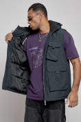 Купить Куртка - жилетка трансформер 2 в 1 мужская зимняя темно-синего цвета 2409TS, фото 29