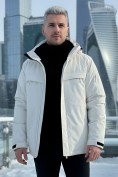 Купить Горнолыжная куртка мужская зимняя белого цвета 2412Bl
