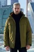 Купить Горнолыжная куртка мужская зимняя цвета хаки 2412Kh, фото 3