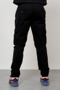 Купить Джинсы карго мужские с накладными карманами черного цвета 2413Ch, фото 4