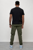 Купить Джинсы карго мужские с накладными карманами цвета хаки 2413Kh, фото 10