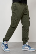 Купить Джинсы карго мужские с накладными карманами цвета хаки 2413Kh, фото 5