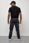 Купить Джинсы карго мужские с накладными карманами темно-серого цвета 2413TC, фото 4