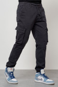 Купить Джинсы карго мужские с накладными карманами темно-серого цвета 2413TC, фото 7