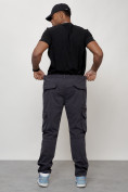 Купить Джинсы карго мужские большого размера темно-серого цвета 2416TC, фото 11