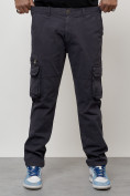 Купить Джинсы карго мужские большого размера темно-серого цвета 2416TC, фото 4