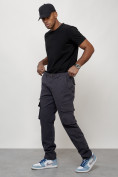 Купить Джинсы карго мужские большого размера темно-серого цвета 2416TC, фото 9