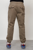 Купить Джинсы карго мужские с накладными карманами бежевого цвета 2417B, фото 4