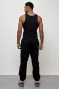 Купить Джинсы карго мужские с накладными карманами черного цвета 2417Ch, фото 4