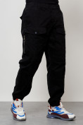 Купить Джинсы карго мужские с накладными карманами черного цвета 2417Ch, фото 7
