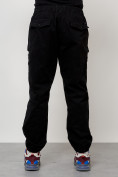 Купить Джинсы карго мужские с накладными карманами черного цвета 2417Ch, фото 8