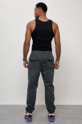 Купить Джинсы карго мужские с накладными карманами темно-серого цвета 2417TC, фото 4