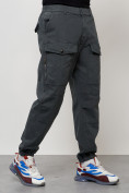 Купить Джинсы карго мужские с накладными карманами темно-серого цвета 2417TC, фото 7