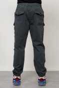 Купить Джинсы карго мужские с накладными карманами темно-серого цвета 2417TC, фото 8