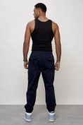 Купить Джинсы карго мужские с накладными карманами темно-синего цвета 2417TS, фото 12