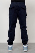 Купить Джинсы карго мужские с накладными карманами темно-синего цвета 2417TS, фото 8