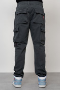 Купить Джинсы карго мужские с накладными карманами темно-серого цвета 2418TC, фото 11