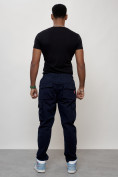 Купить Джинсы карго мужские с накладными карманами темно-синего цвета 2418TS, фото 12