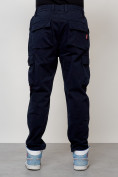 Купить Джинсы карго мужские с накладными карманами темно-синего цвета 2418TS, фото 8