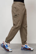 Купить Джинсы карго мужские с накладными карманами бежевого цвета 2419B, фото 3