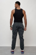 Купить Джинсы карго мужские с накладными карманами темно-серого цвета 2419TC, фото 4