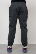 Купить Джинсы карго мужские с накладными карманами темно-серого цвета 2419TC, фото 8