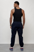 Купить Джинсы карго мужские с накладными карманами темно-синего цвета 2419TS, фото 11