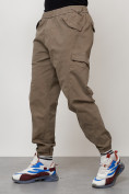 Купить Джинсы карго мужские с накладными карманами бежевого цвета 2420B, фото 6