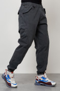 Купить Джинсы карго мужские с накладными карманами темно-серого цвета 2420TC, фото 7