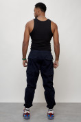 Купить Джинсы карго мужские с накладными карманами темно-синего цвета 2420TS, фото 11