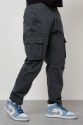 Купить Джинсы карго мужские с накладными карманами темно-серого цвета 2421TC, фото 6